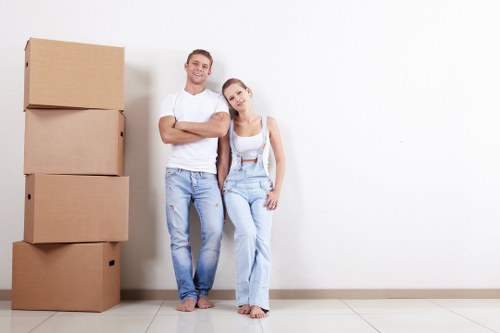 Removal van service helping with a local move in Cranford