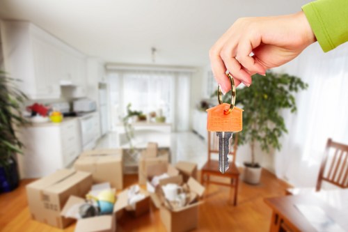 Local removals team preparing a Cranford home move
