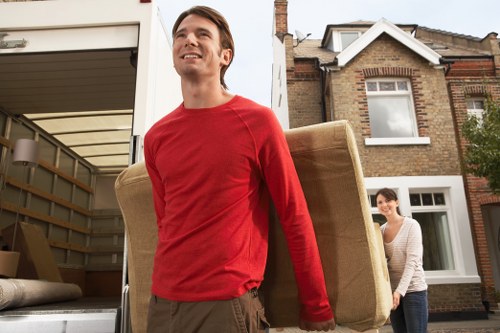 Removal van and moving crew serving Cranford homes