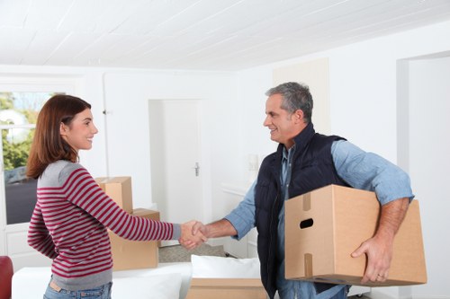 Office furniture and equipment prepared for a Cranford commercial move