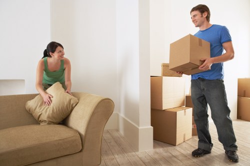 Homeowner preparing boxes for a Cranford move